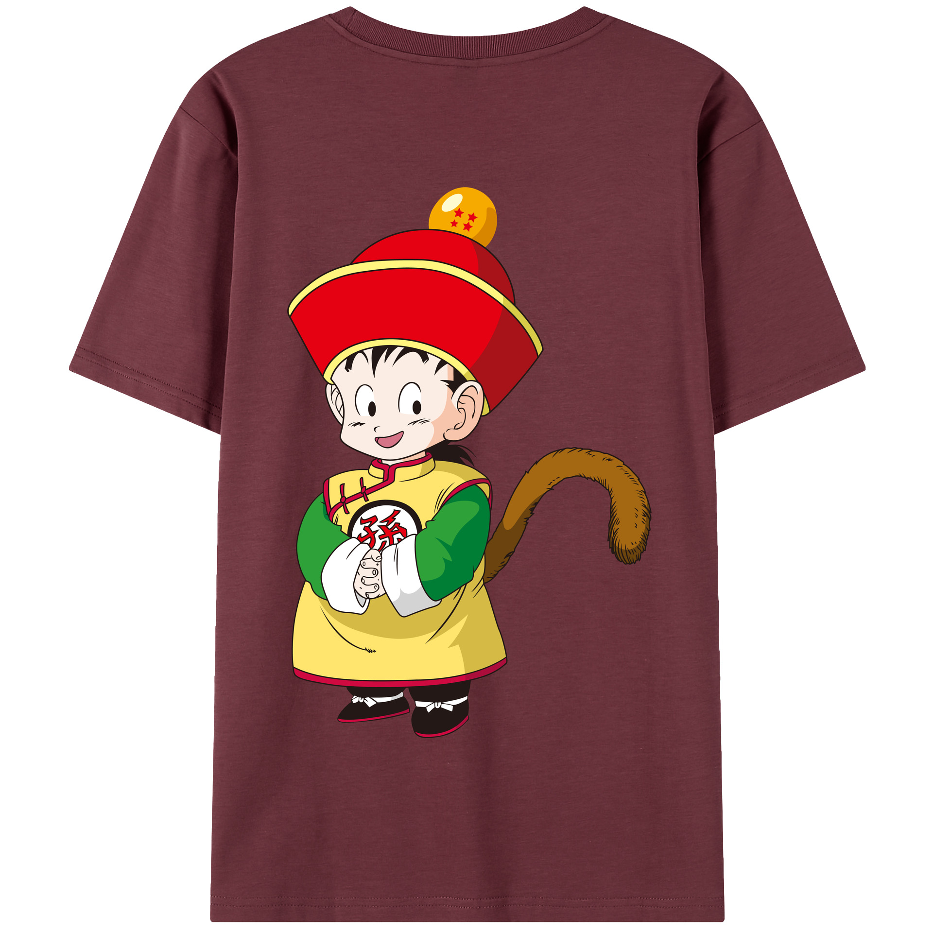 （画像用） ドラゴンボール 孫悟空（そん ごくう）Son Goku カカロット DRAGON BALL Kakarotto 綿100％半袖Tシャツ（背面プリント）